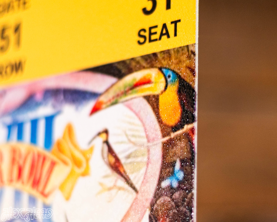 Las Vegas Raiders Super Bowl XVIII Ticket Stub Single Layer Metal Wall Art