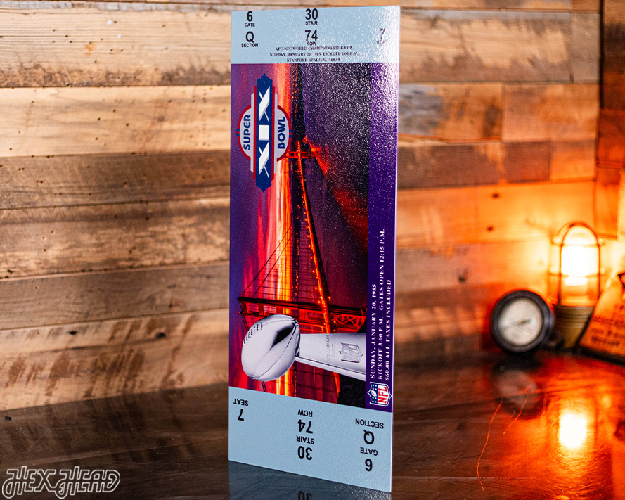 San Francisco 49ers Super Bowl XIX Ticket Stub Single Layer Metal Wall Art