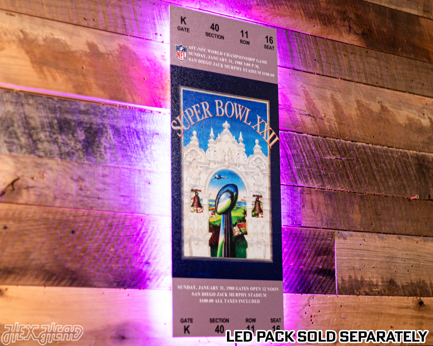 Washington Commanders Super Bowl XXII Ticket Stub Single Layer Metal Wall Art