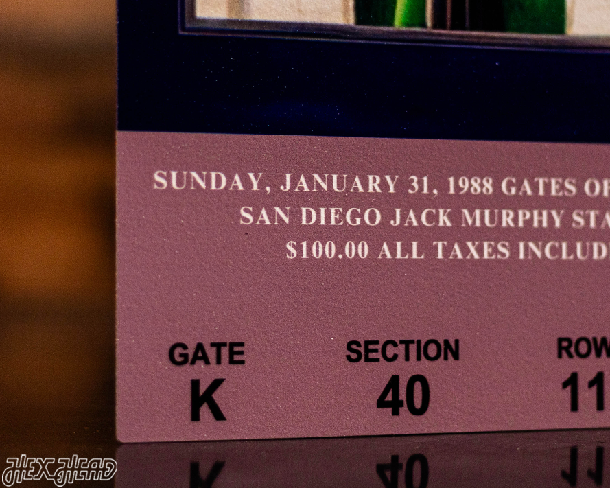 Washington Commanders Super Bowl XXII Ticket Stub Single Layer Metal Wall Art
