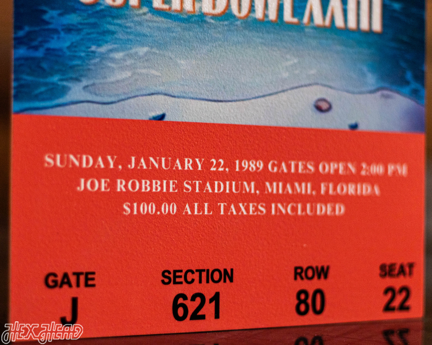 San Francisco 49ers Super Bowl XXIII Ticket Stub Single Layer Metal Wall Art