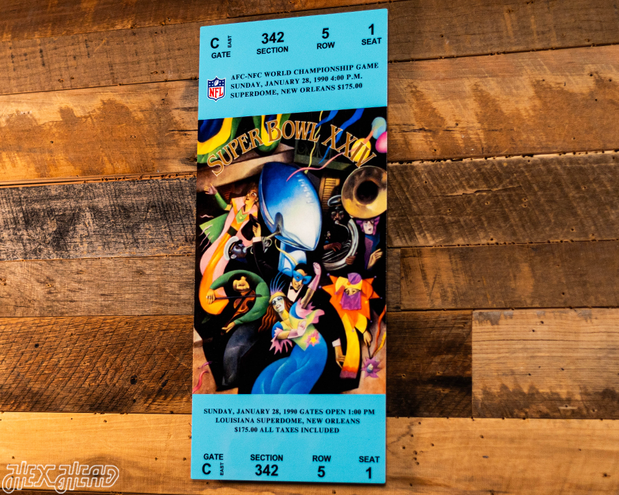 San Francisco 49ers Super Bowl XXIV Ticket Stub Single Layer Metal Wall Art