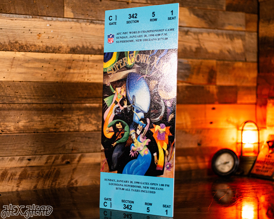 San Francisco 49ers Super Bowl XXIV Ticket Stub Single Layer Metal Wall Art