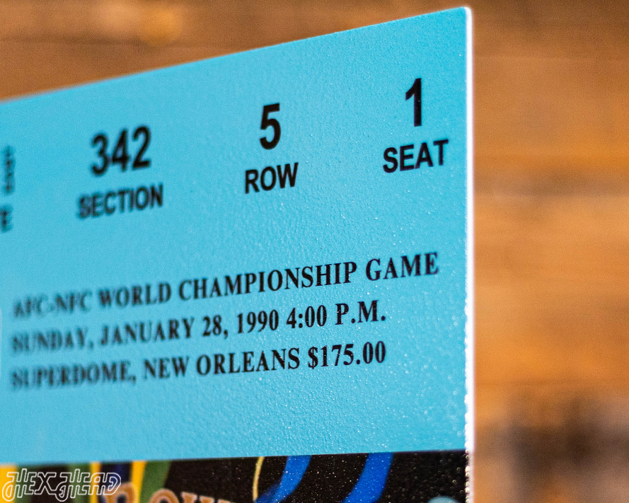 San Francisco 49ers Super Bowl XXIV Ticket Stub Single Layer Metal Wall Art