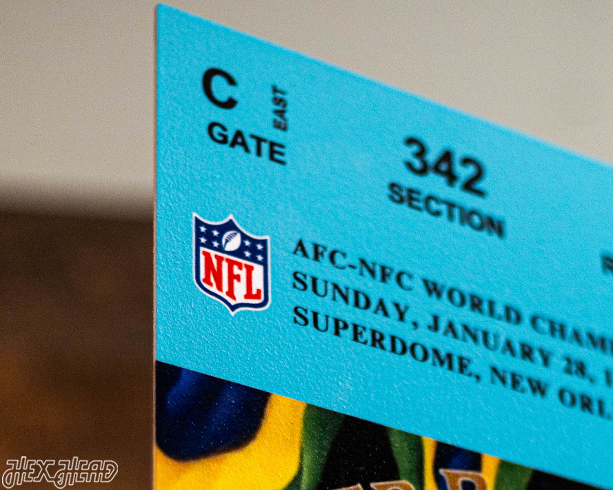 San Francisco 49ers Super Bowl XXIV Ticket Stub Single Layer Metal Wall Art