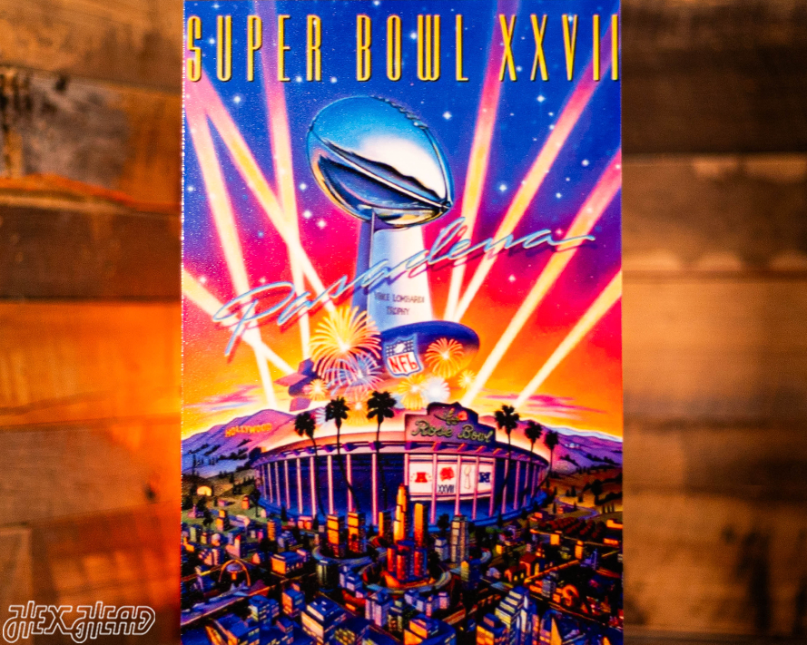 Dallas Cowboys Super Bowl XXVII Ticket Stub Single Layer Metal Wall Art