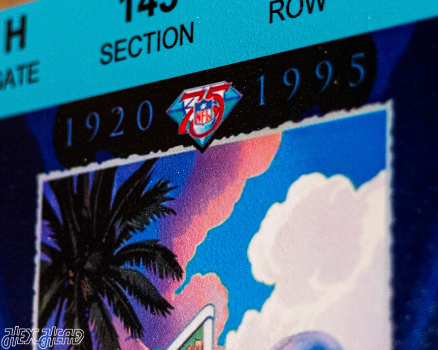 San Francisco 49ers Super Bowl XXIX Ticket Stub Single Layer Metal Wall Art