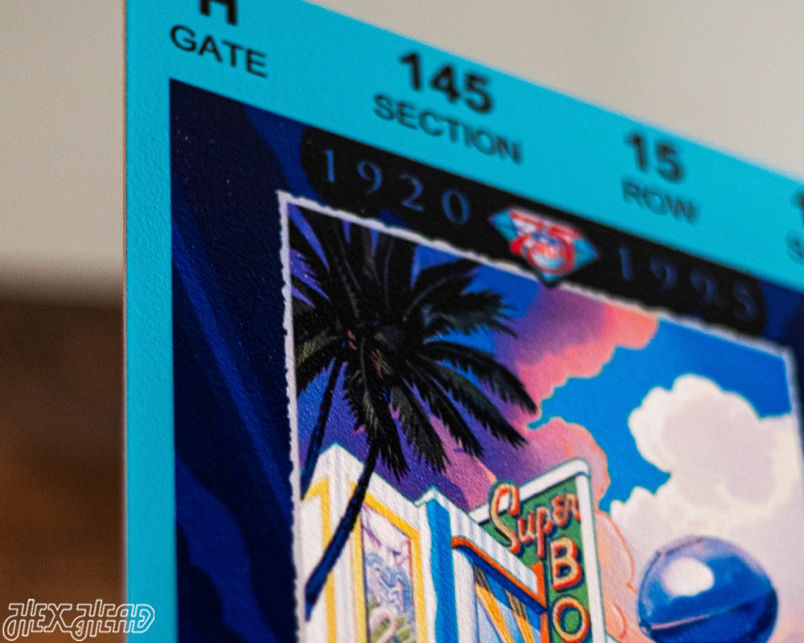 San Francisco 49ers Super Bowl XXIX Ticket Stub Single Layer Metal Wall Art