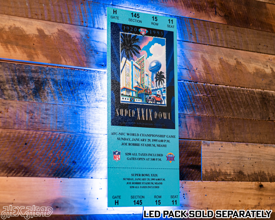 San Francisco 49ers Super Bowl XXIX Ticket Stub Single Layer Metal Wall Art