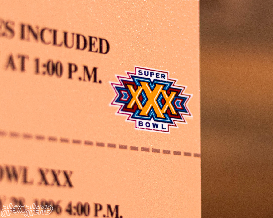 Dallas Cowboys Super Bowl XXX Ticket Stub Single Layer Metal Wall Art