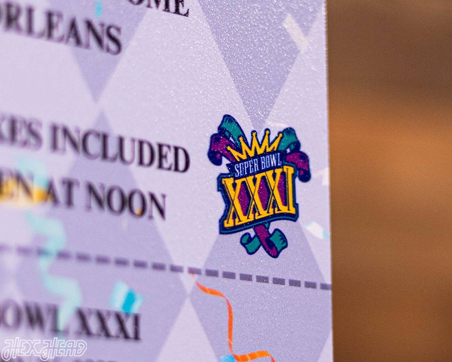 Green Bay Packers Super Bowl XXXI Ticket Stub Single Layer Metal Wall Art