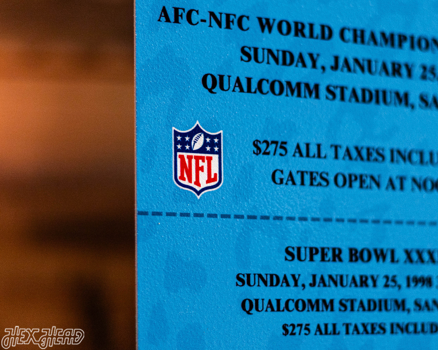 Denver Broncos Super Bowl XXXII Ticket Stub Single Layer Metal Wall Art