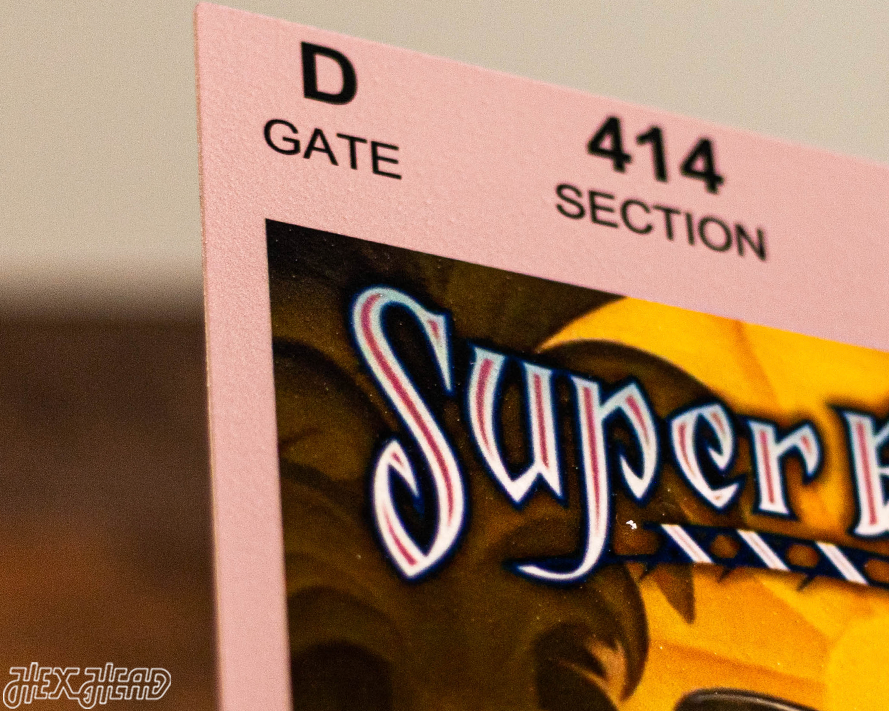 Denver Broncos Super Bowl XXXIII Ticket Stub Single Layer Metal Wall Art