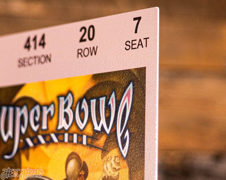 Denver Broncos Super Bowl XXXIII Ticket Stub Single Layer Metal Wall Art