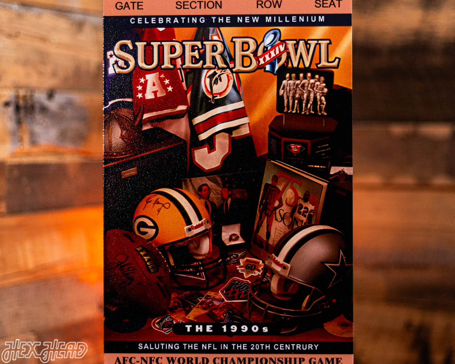 Los Angeles Rams Super Bowl XXXIV Ticket Stub Single Layer Metal Wall Art