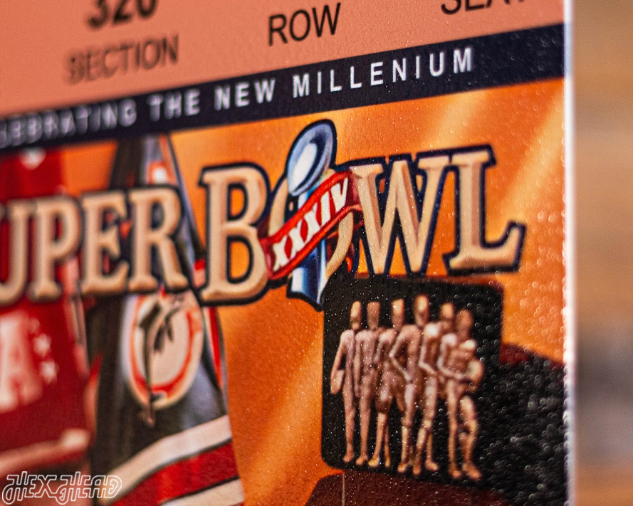 Los Angeles Rams Super Bowl XXXIV Ticket Stub Single Layer Metal Wall Art