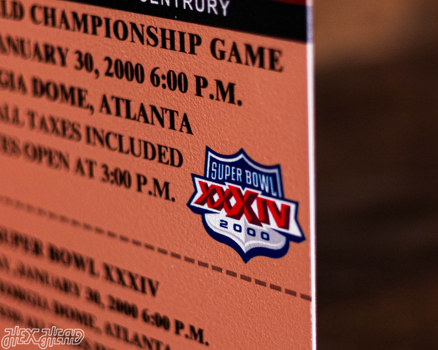 Los Angeles Rams Super Bowl XXXIV Ticket Stub Single Layer Metal Wall Art