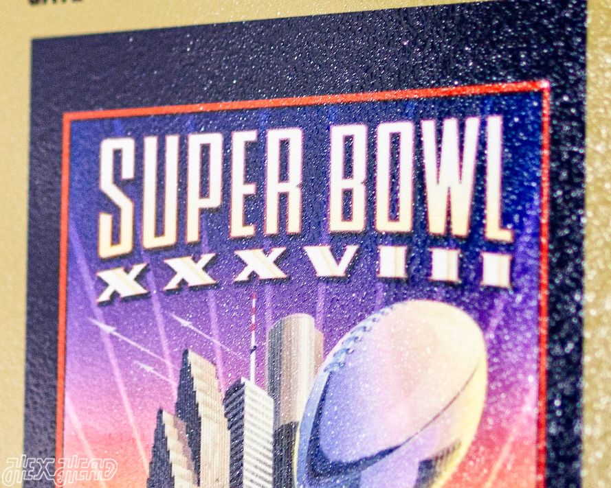 New England Patriots Super Bowl XXXVIII Ticket Stub Single Layer Metal Wall Art