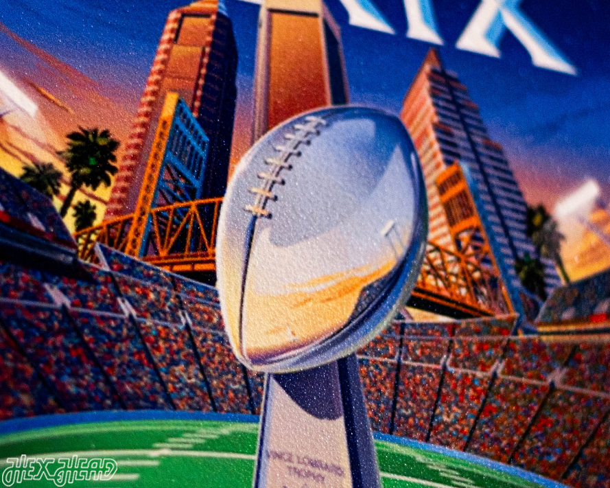 New England Patriots Super Bowl XXXIX Ticket Stub Single Layer Metal Wall Art