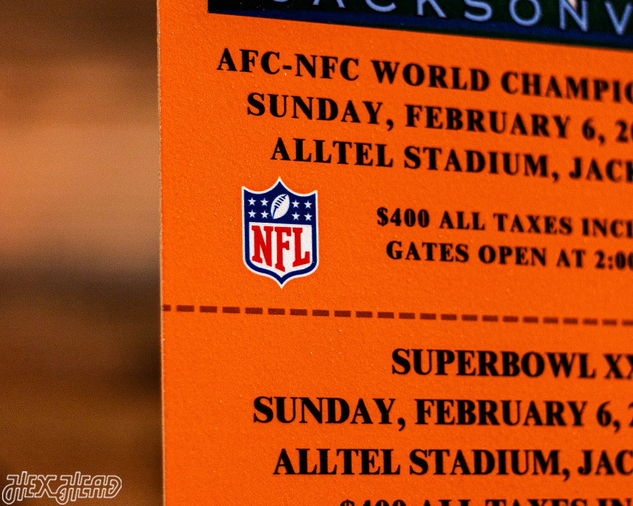 New England Patriots Super Bowl XXXIX Ticket Stub Single Layer Metal Wall Art