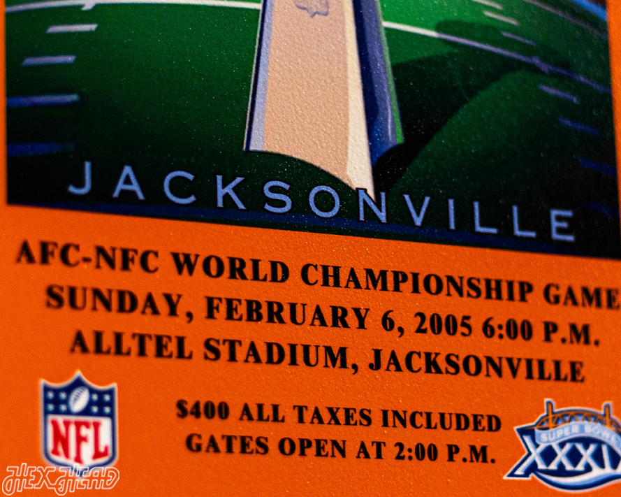 New England Patriots Super Bowl XXXIX Ticket Stub Single Layer Metal Wall Art