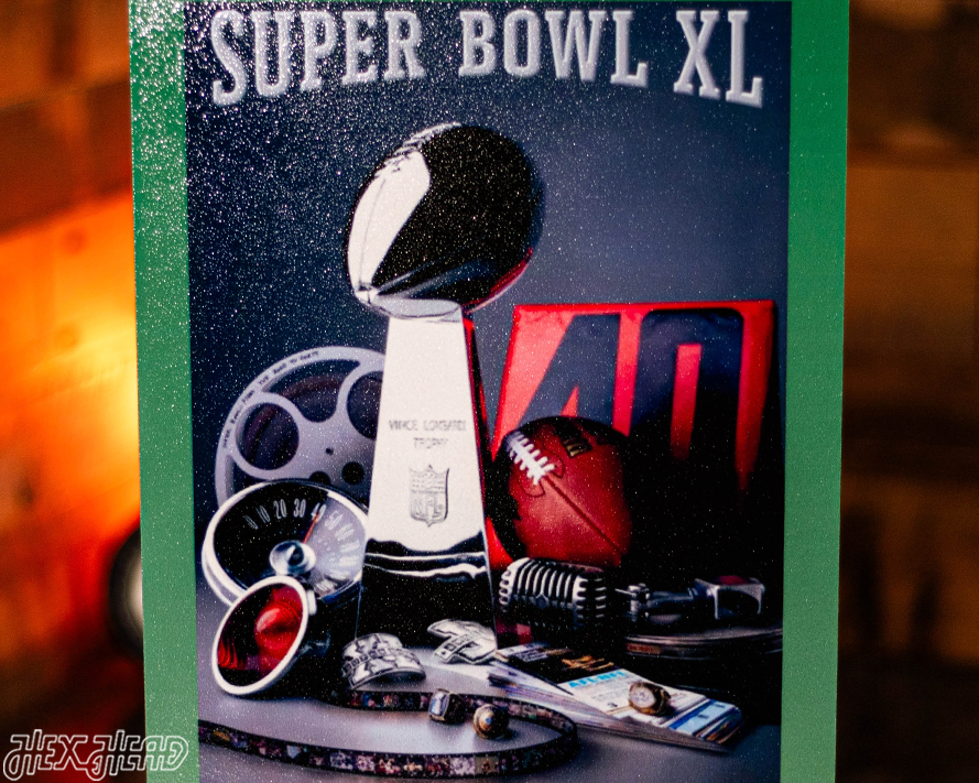 Pittsburgh Steelers Super Bowl XL Ticket Stub Single Layer Metal Wall Art