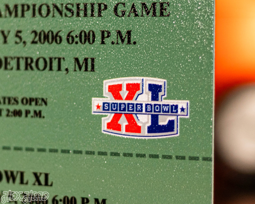 Pittsburgh Steelers Super Bowl XL Ticket Stub Single Layer Metal Wall Art