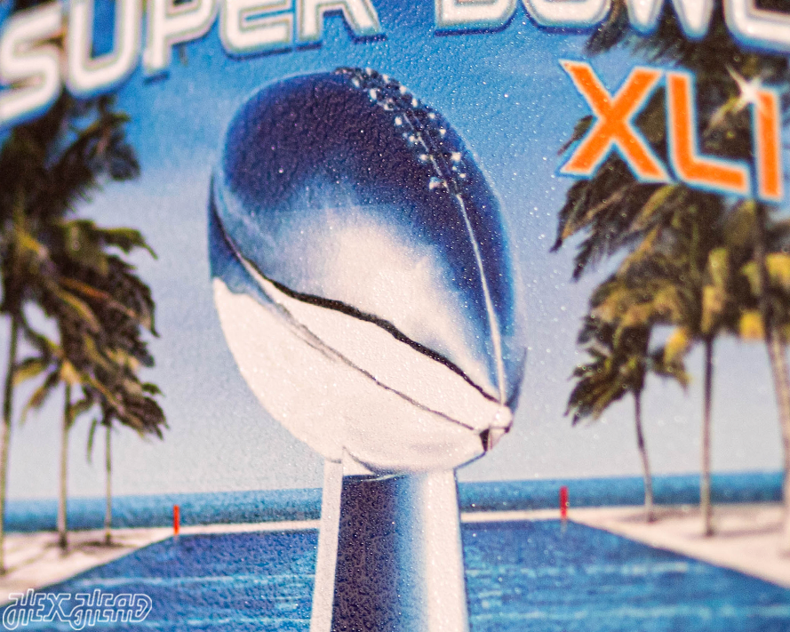 Indianapolis Colts Super Bowl XLI Ticket Stub Single Layer Metal Wall Art