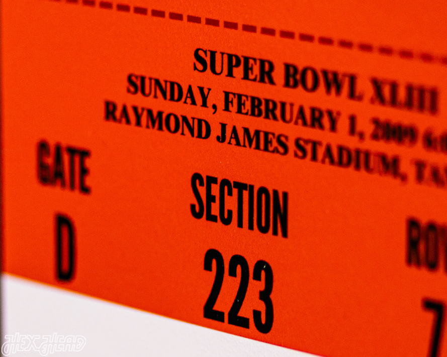 Pittsburgh Steelers Super Bowl XLIII Ticket Stub Single Layer Metal Wall Art