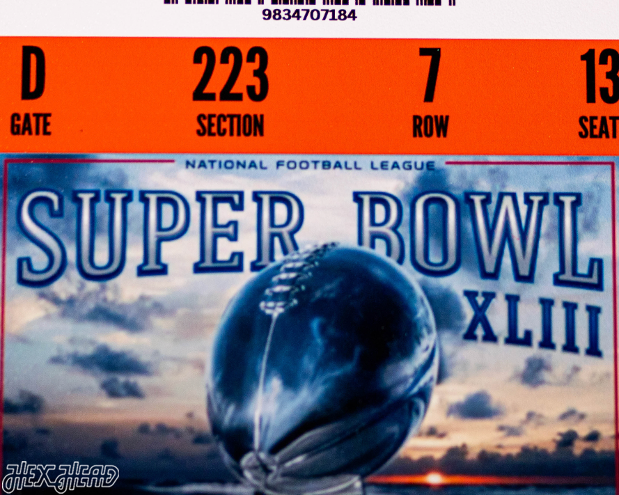 Pittsburgh Steelers Super Bowl XLIII Ticket Stub Single Layer Metal Wall Art