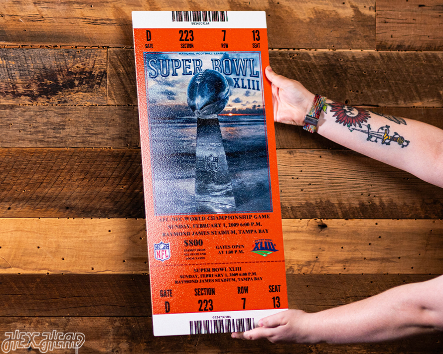 Pittsburgh Steelers Super Bowl XLIII Ticket Stub Single Layer Metal Wall Art