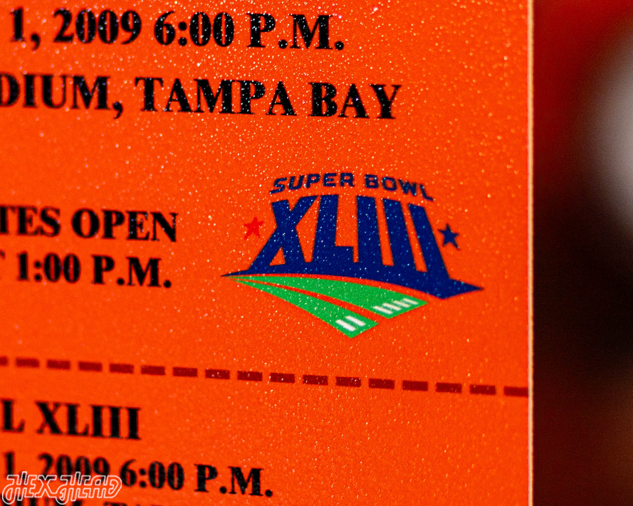 Pittsburgh Steelers Super Bowl XLIII Ticket Stub Single Layer Metal Wall Art