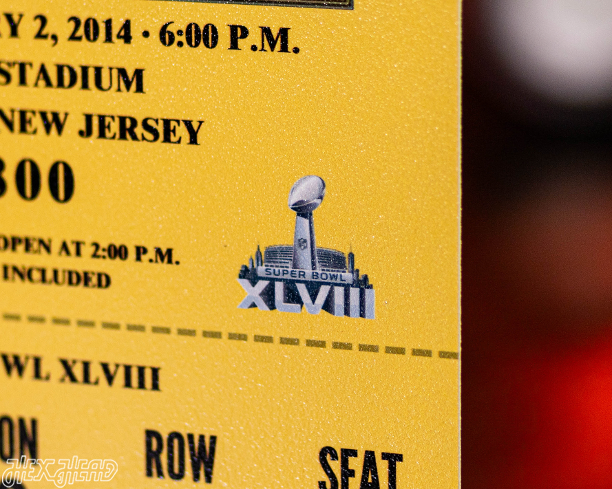 Seattle Seahawks Super Bowl XLVIII Ticket Stub Single Layer Metal Wall Art