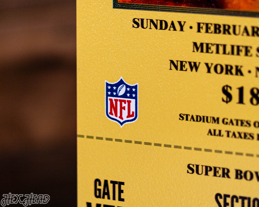 Seattle Seahawks Super Bowl XLVIII Ticket Stub Single Layer Metal Wall Art