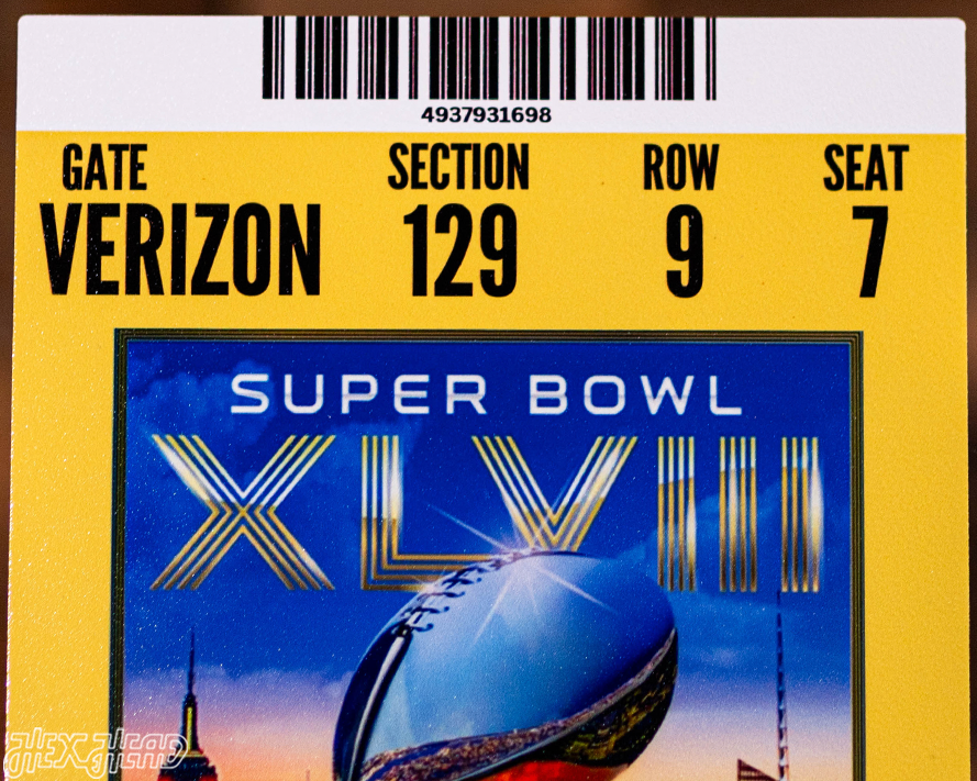 Seattle Seahawks Super Bowl XLVIII Ticket Stub Single Layer Metal Wall Art