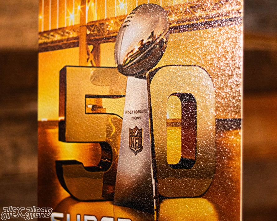 Denver Broncos Super Bowl 50 Ticket Stub Single Layer Metal Wall Art