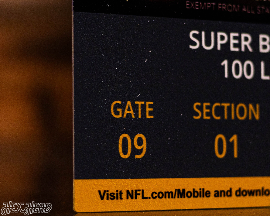 Denver Broncos Super Bowl 50 Ticket Stub Single Layer Metal Wall Art