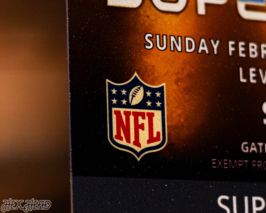 Denver Broncos Super Bowl 50 Ticket Stub Single Layer Metal Wall Art