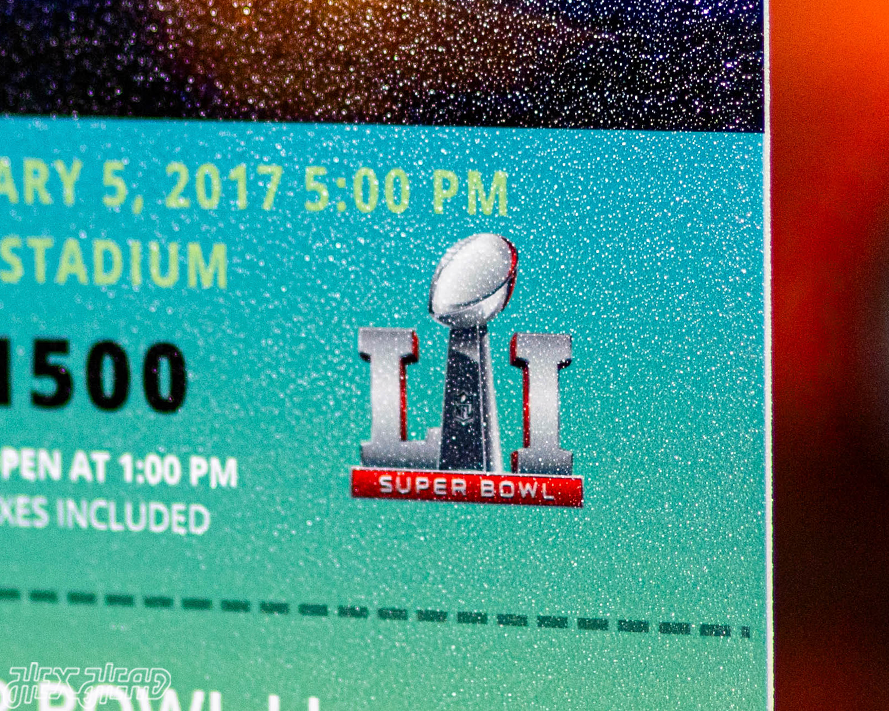 New England Patriots Super Bowl LI Ticket Stub Single Layer Metal Wall Art