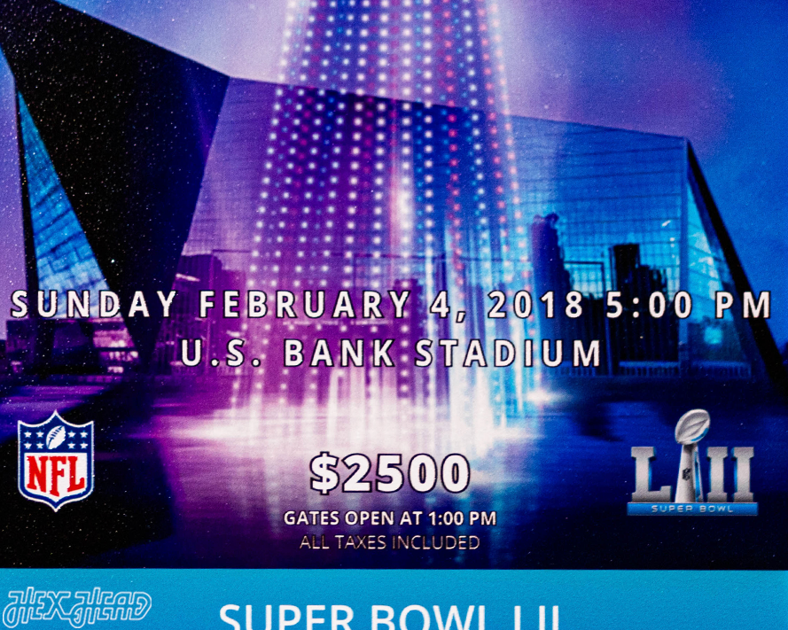 Philadelphia Eagles Super Bowl LII Ticket Stub Single Layer Metal Wall Art