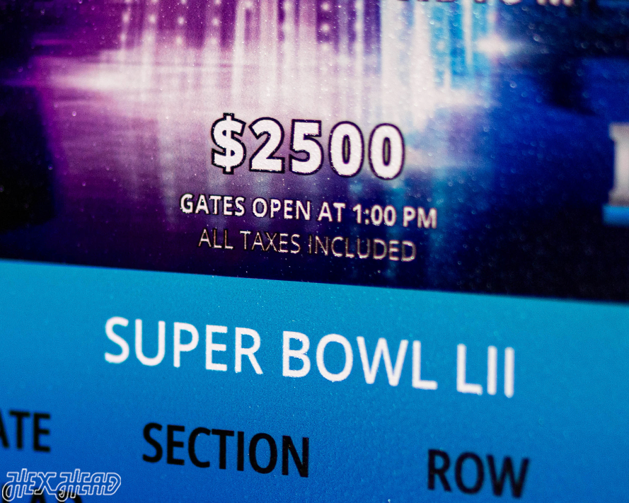 Philadelphia Eagles Super Bowl LII Ticket Stub Single Layer Metal Wall Art