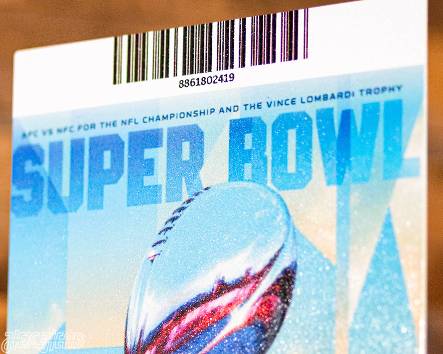 New England Patriots Super Bowl LIII Ticket Stub Single Layer Metal Wall Art