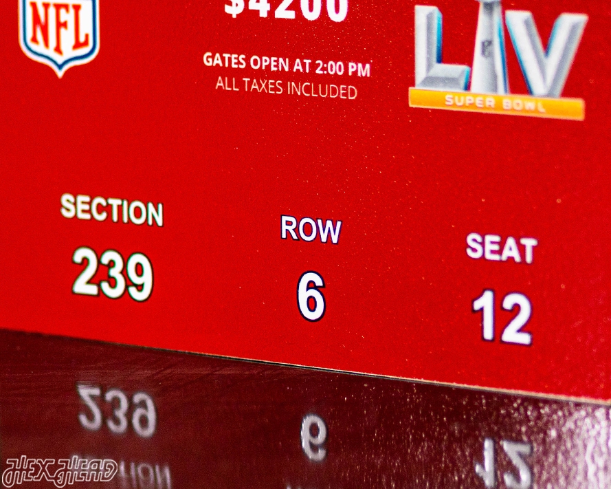 Tampa Bay Buccaneers Super Bowl LV Ticket Stub Single Layer Metal Wall Art