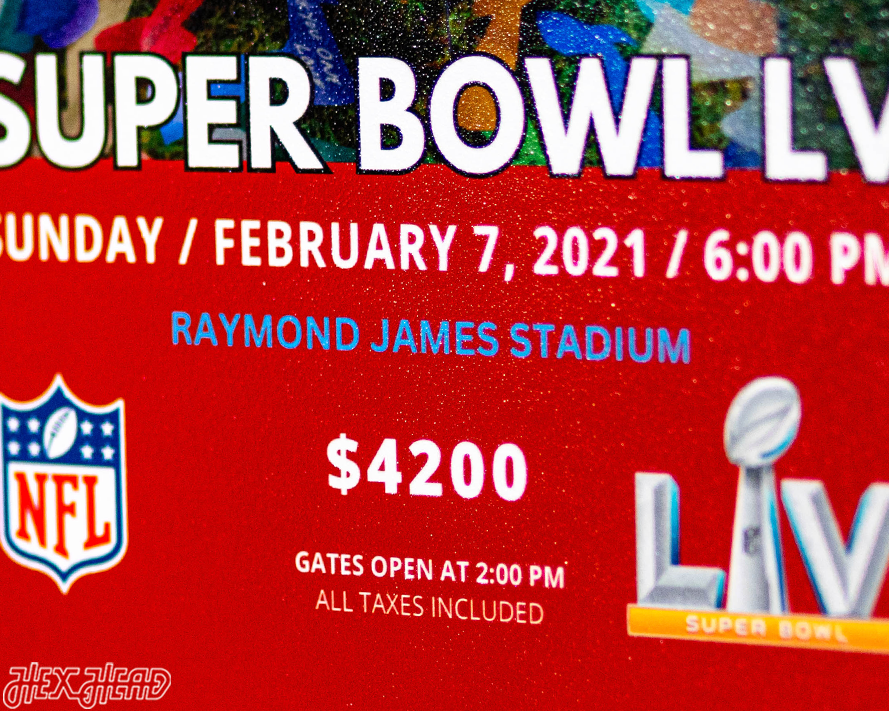 Tampa Bay Buccaneers Super Bowl LV Ticket Stub Single Layer Metal Wall Art