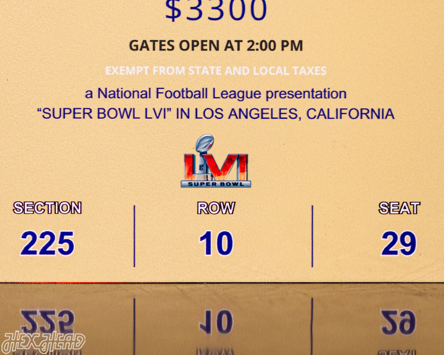 Los Angeles Rams Super Bowl LVI Ticket Stub Single Layer Metal Wall Art
