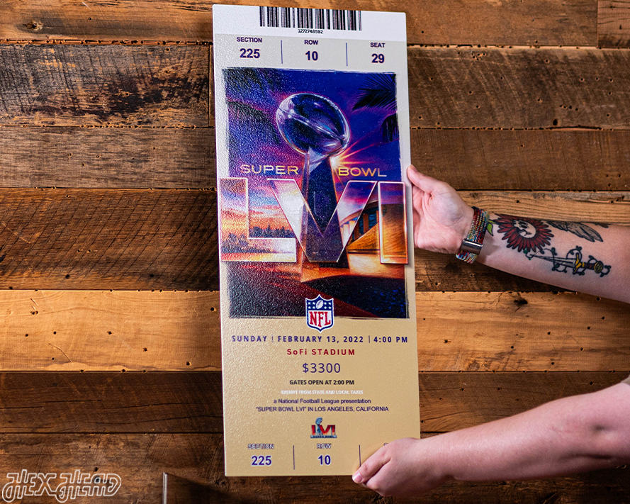 Los Angeles Rams Super Bowl LVI Ticket Stub Single Layer Metal Wall Art