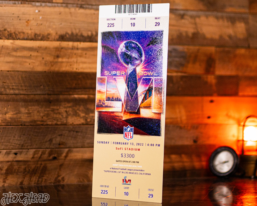 Los Angeles Rams Super Bowl LVI Ticket Stub Single Layer Metal Wall Art