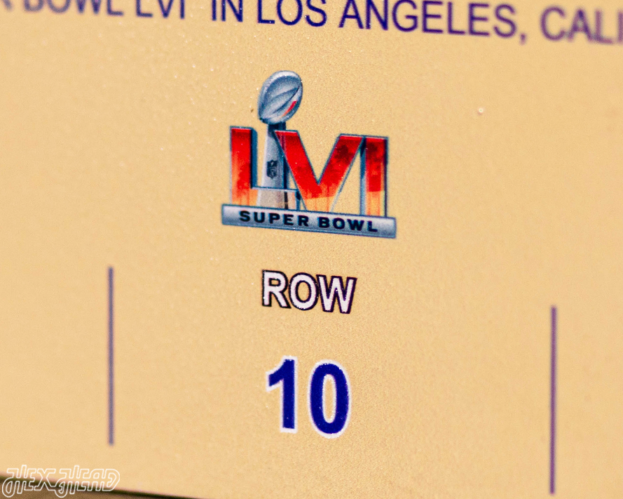 Los Angeles Rams Super Bowl LVI Ticket Stub Single Layer Metal Wall Art