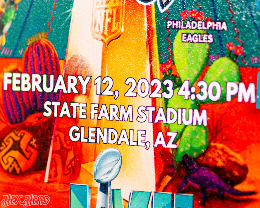 Kansas City Chiefs Super Bowl LVII Ticket Stub Single Layer Metal Wall Art