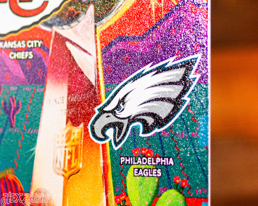 Kansas City Chiefs Super Bowl LVII Ticket Stub Single Layer Metal Wall Art